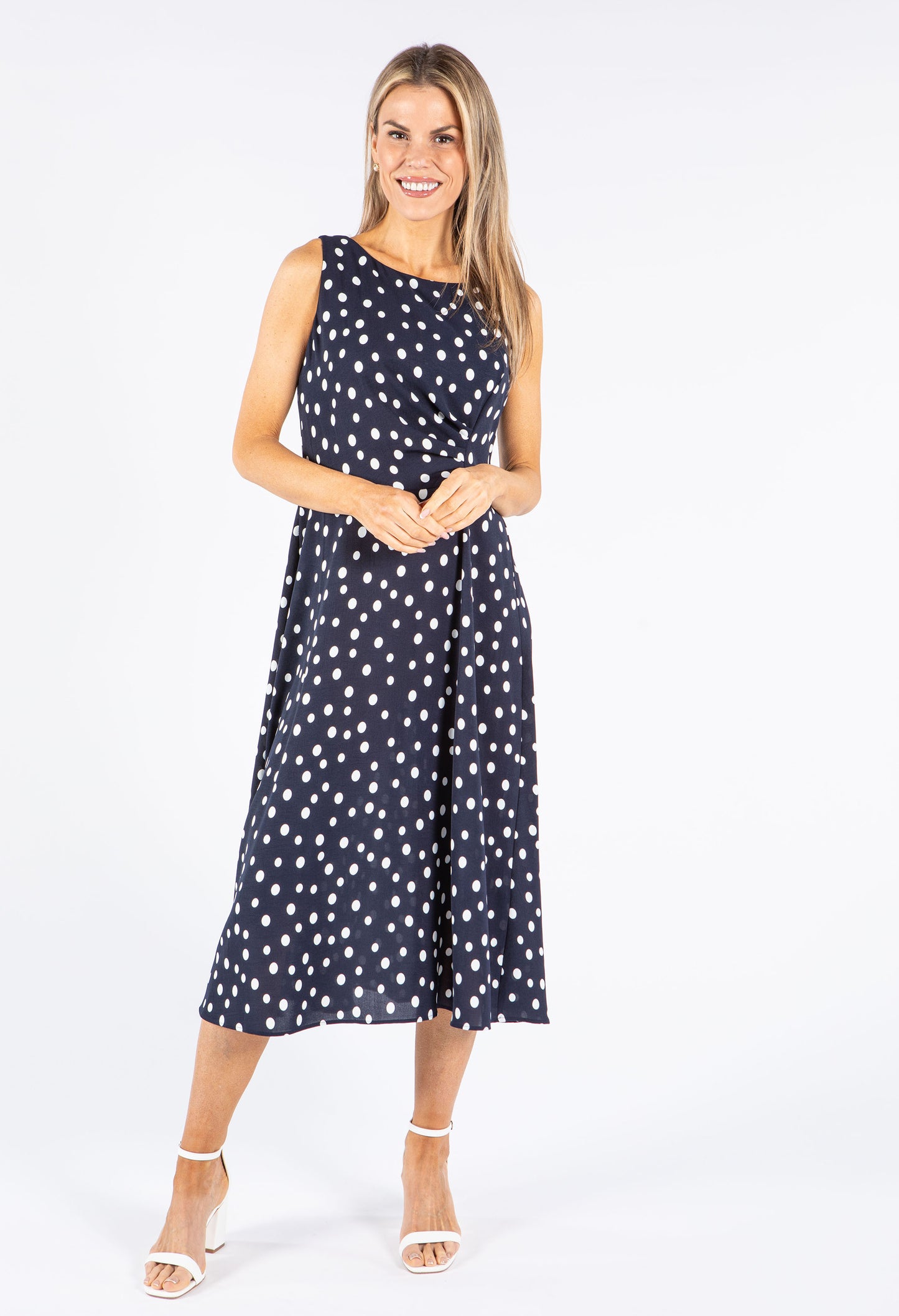 Sleeveless Polka Dot Dress