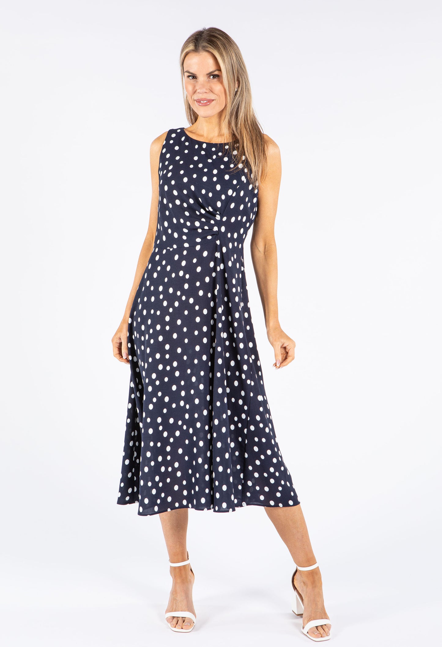 Sleeveless Polka Dot Dress