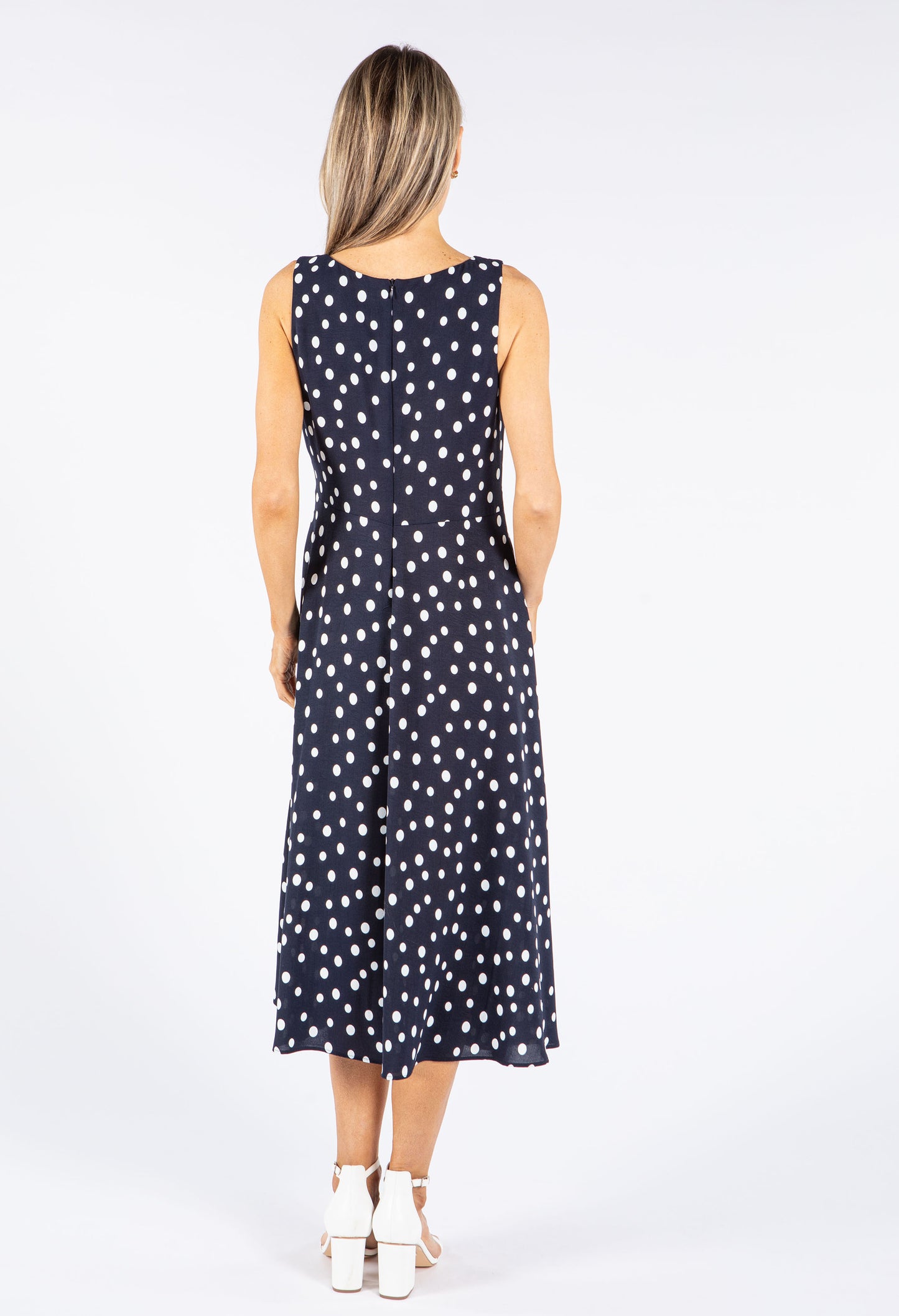 Sleeveless Polka Dot Dress