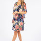 Faded Floral Tiered Dress