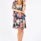 Faded Floral Tiered Dress