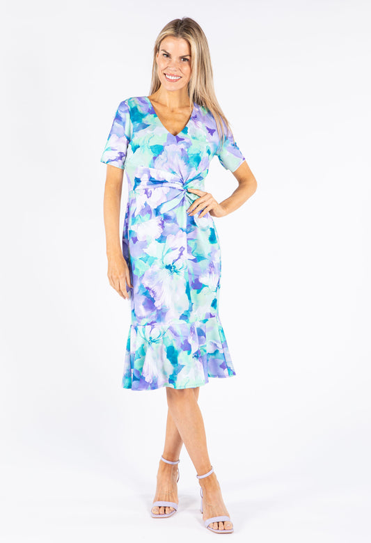 Water Lily Ruffle Hem Dress