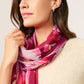 Soft scarf with a floral pattern