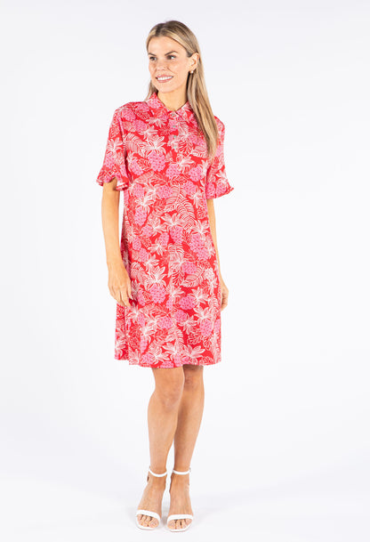 Tropical Print Shift Dress