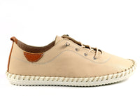 St Ives Leather Plimsoll