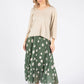 Polka Dot Plisse Pleated Skirt