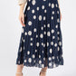 Polka Dot Plisse Pleated Skirt