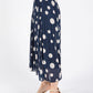 Polka Dot Plisse Pleated Skirt