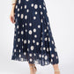 Polka Dot Plisse Pleated Skirt