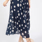 Polka Dot Plisse Pleated Skirt