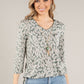 Textured Leaf Design Top