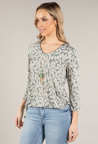 Textured Leaf Design Top