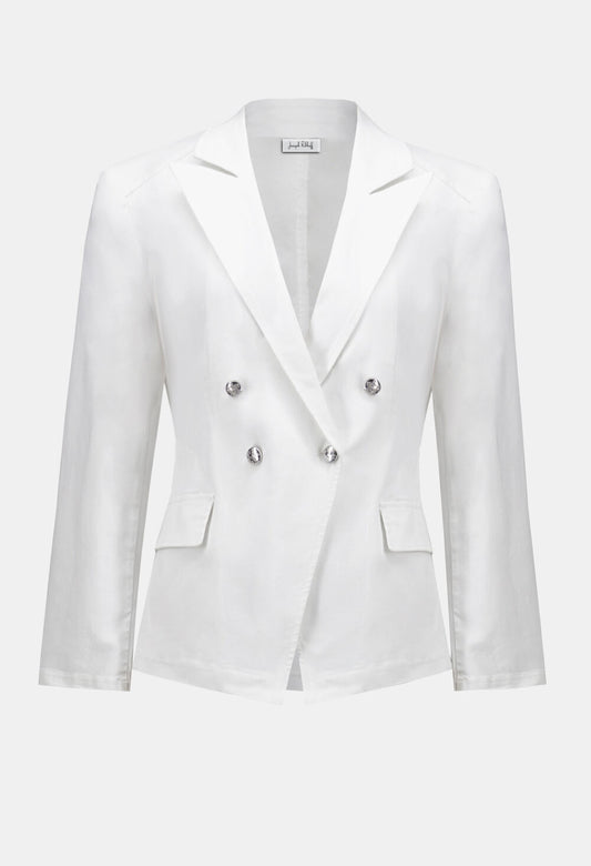 Double Breasted Hip-length Blazer