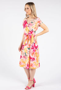 Faux Wrap Floral Dress