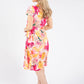 Faux Wrap Floral Dress