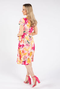 Faux Wrap Floral Dress