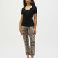 Leopard Print Flare Trousers