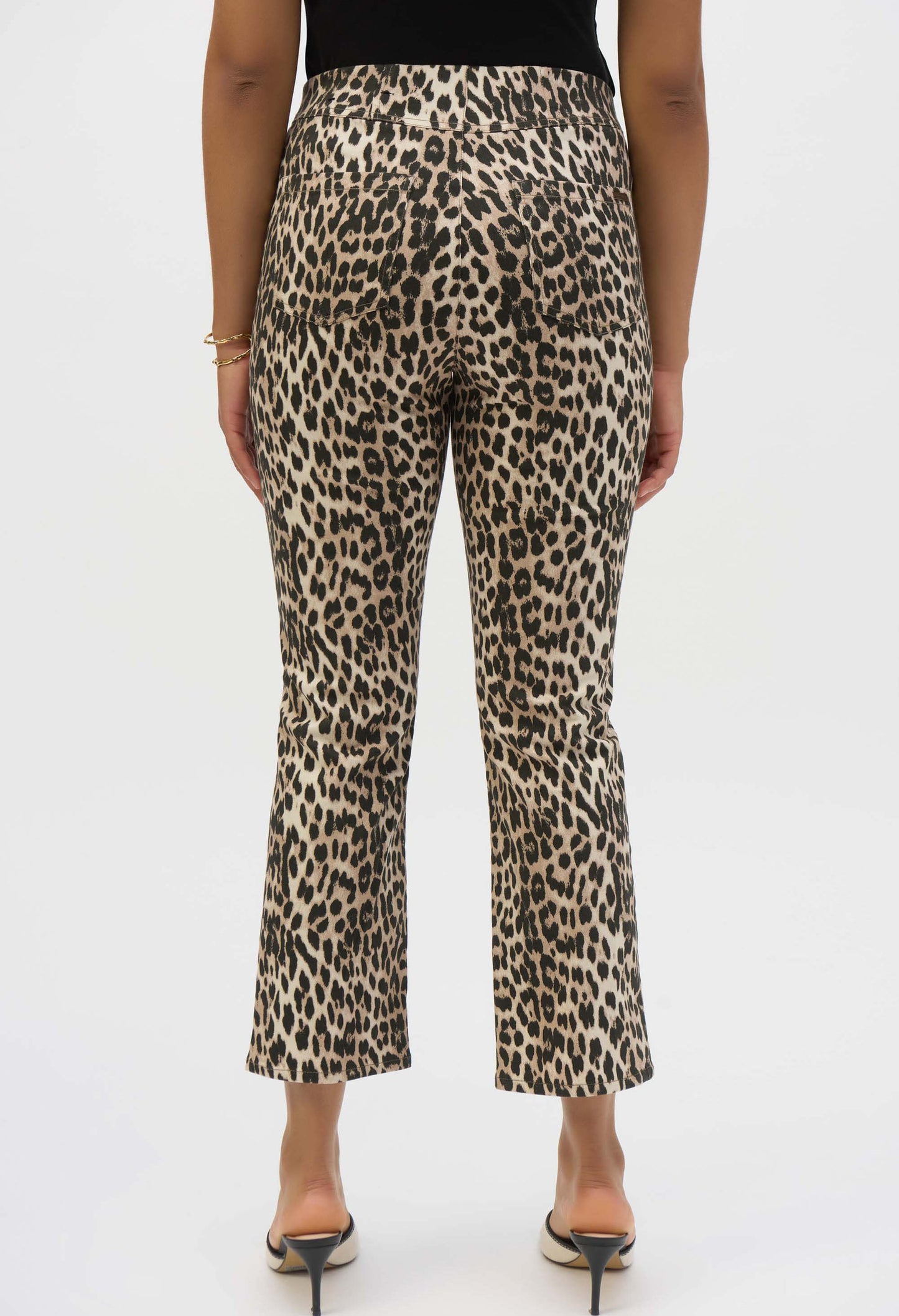 Leopard Print Flare Trousers