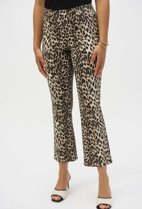 Leopard Print Flare Trousers