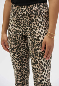 Leopard Print Flare Trousers