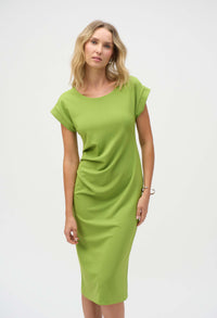 Casual Boat-neck Shift Dress