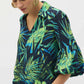 Tropical Print Puff Sleeve Pullover